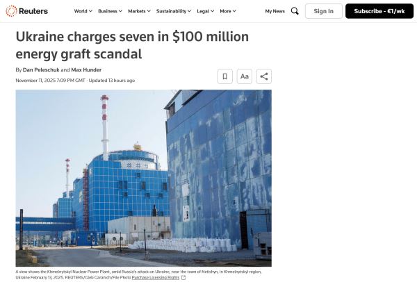 «Последствия будут ужасны»: западные СМИ — о коррупционном скандале в окружении Зеленского